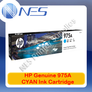 HP Genuine 975A CYAN Ink Cartridge for PageWide Pro 452dw/477dw/552dw/577dw/577z (L0R88AA)